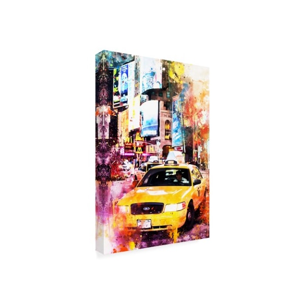 Philippe Hugonnard 'NYC Watercolor Collection - Crazy Night' Canvas Art,30x47